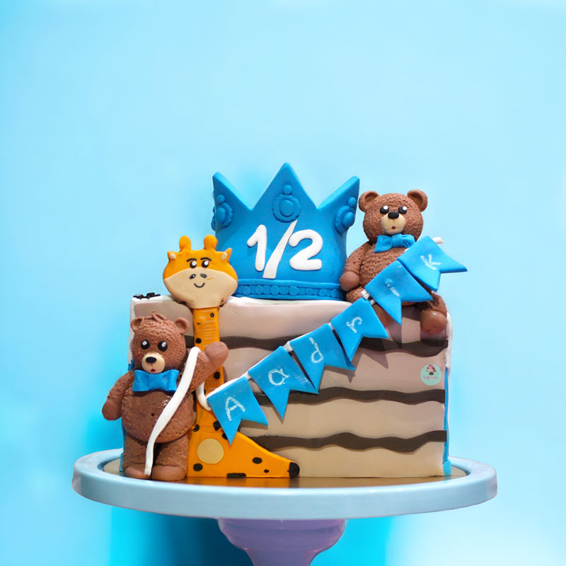 Teddy-Half-Birthday-Cake